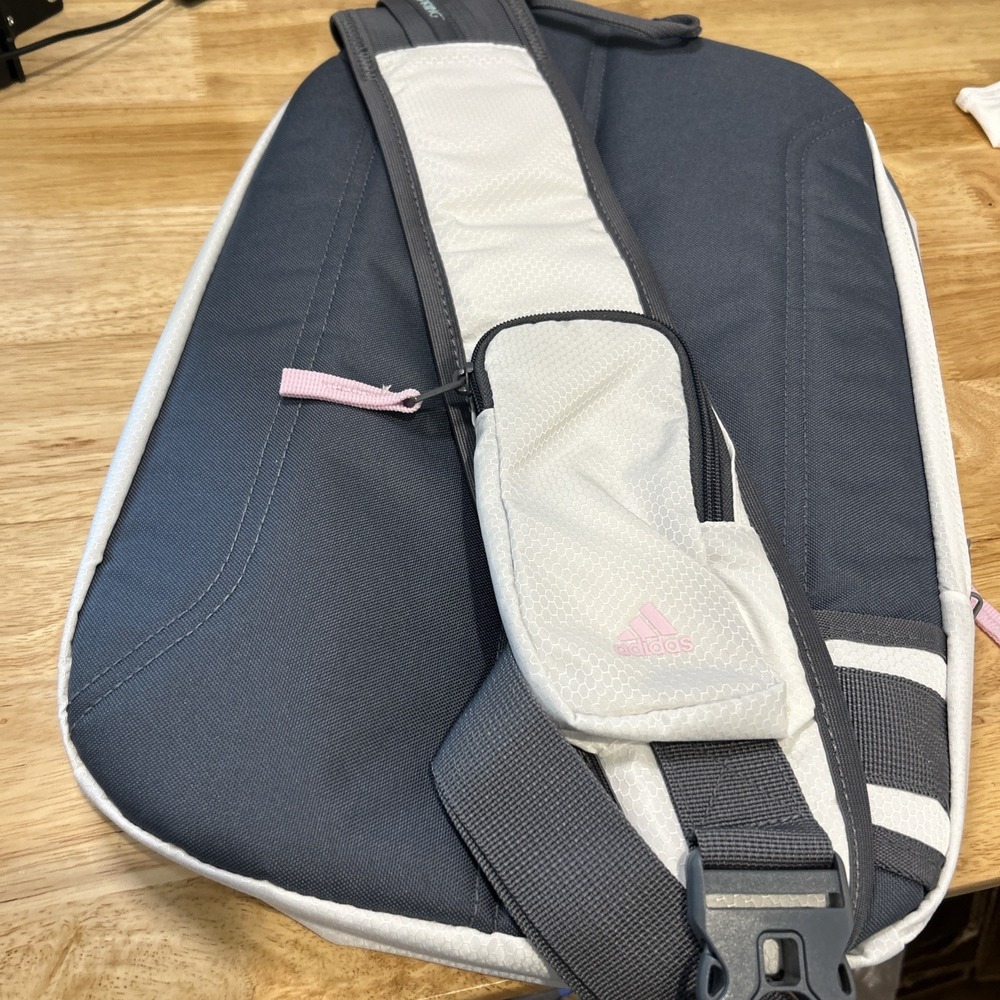 Adidas Prime Sling Backpack White Grey Orchid Fusion Purple Bag 5156602 - Picture 7 of 8